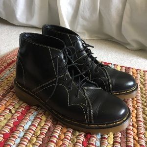 Black Leather Church Boots